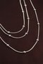 316L Steel Silver Color Minimal Ball Chain Model Multiple Necklace