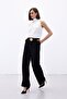 Palazzo Crepe Trousers - Black - 2