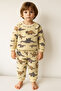 Dinosaur patterned welsoft boys' set