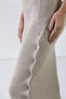 A.Beige Buttoned Cashmere Pencil Women's Knitwear Skirt - 6