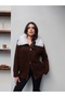 Collar Fur Zippered Knitwear Cardigan