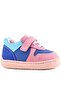 Bob Genuine Leather Blue Pink Barefoot Velcro Elastic Baby Sneaker Shoes - 2