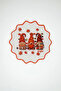Autumn Gnomes Leaf and Pumpkin Themed Embroidery Edge Cocktail Napkin 1 Piece