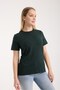 Women's Basic Crew Neck Short Sleeve 100% Cotton Comfortable Fit Casual Sports Stylish T-Shirt 6021 - 7