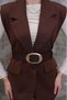 Antique Buckle Suede Belt Dress Belt Shirt Belt Coat Belt Women's Belt - 2