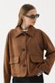 Jane Süet Ceket Camel - 5