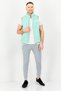 Men Sportswear Fit Sleeveless Outdoor Jacket Vest, Aqua - 3