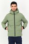 Men Sportswear Fit Outdoor Puffer Hoodie Jacket, Olive