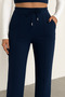 Women's Modal Fabric with Fleece Inside, Thick Bottom, Sweatpants, Loose Fit, Wide Leg - 2