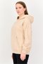 Women Sportswear Fit Long Sleeve Outdoor Hoodie, Heather Beige - 3