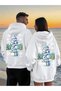 Snowman Lover Combination Hoodie - Unisex Oversize Hooded Sweatshirt Set of 2 White