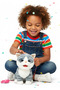 Musical Sensory Cat Toy for Kids RC Leash Electronic Pet Kids Toy Interactive Fluff Plush Toy (Blue) - 2