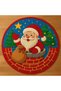 Christmas Themed Santa Claus Patterned Round Carpet Round Christmas Tree Carpet - 2