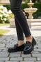 35833 Black Comfortable Loafer Women's Shoes with Opening Buckle Detail - 3