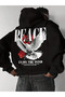 Unisex Peace Printed Hooded Sweatshirt
