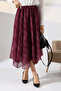 Plaid Pattern Asymmetrical Chiffon Skirt–Lightweight Fabric and Trendy Design - 2