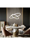 Modern Nordic 3 Ring Tube LED Light Golden Pendant 40cm+60cm+80cm - 2