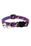 Purple Crescent and Star Patterned Cat Collar – with Bell, Adjustable, Safety Buckle - 3