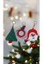 3-Piece Cute Christmas Themed Amigurumi Hand-Knitted Keychain and Bag Accessory, Year - 4