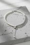 Cam Heart-Shaped Silver and White Pearl Chain Detail Necklace - 3