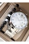 Brand Silver Steel Band White Dial Band, Men's Wristwatch with Calendar+Bracelet - 4
