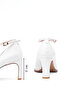 Gold Detailed T-Strap Heeled Shoes - 4