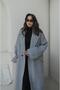 Light Gray Herringbone Patterned Coat - 2