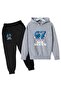 Funny Number Printed Hooded Combination Bottom-Top Tracksuit Set