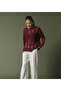 Women's Burgundy Hair Braided Sweater - 3