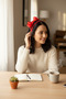 Christmas Red Large Ribbon Stone Christmas Wreath – Premium Handmade - 4