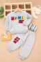 Boy Baby Winter 3-Layer Fleece Suit with Fleece-Lined Kangaroo Pockets 6-9-12-18-24 Months - 2