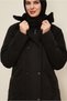 Fur Detailled Quilted Coat 90591 - 3