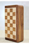 Special varnished magnet stone wooden foldable boxed chess game 30 cm g223 - 4