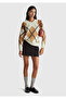 Women's Beige Mix Wool Blend Diamond Pattern Ribbed Detailed V-Neck Sweater - 5