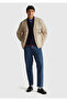 Men's Beige Melange 100% Wool Stranger Things Cardigan - 5