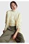 Women's Cream Patterned Mock Neck Blouse - 5