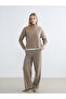 Lcw Vision Beige Half Turtleneck Oversize Women's Knitwear Sweater - 5