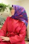 Tivil Silk Scarf Ist 11432 - 45 Purple, Bright Orange, Green, Pink - 2