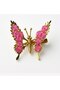 Elegant Floral Hair Clip with Moving Butterfly Detail