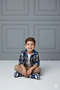Luxury 3-Piece Set for Boys with Adjustable-Sleeve Shirt, Printed T-Shirt, and Pocketed Trousers - 3