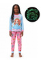 Cute Princess Castle Girls Glow in the dark Pajama Set