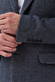 Pasure Men's Navy Blue Cotton Mono Collar Flexible Fabric Self-Wiping Slim Fit Sports Blazer Jacket - 3