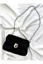 Black Color Soft Textured Handbag - 6