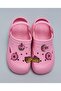 Girl'S Pink Charm Detail Slingback Clogs - 4