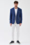 Puar Men's Light Navy Flexible Stretch Fabric Cotton Blended Slim Fit Spring-Summer Sports Blazer Jacket - 3