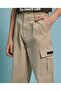 Solid Cargo Pants With Button Closure - 4