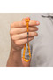 Silver Kazaz Tassel Capsule Cut Yellow Crimped Amber Prayer Beads - 2