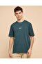 Typography Print T-Shirt With Crew Neck And Short Sleeves