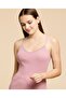 Women'S Dusty Pink Ribbed Lace Trim Camisole - 5