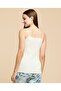 Women'S Ivory Ribbed Lace Trim Camisole - 4